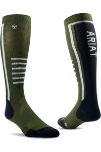 2023 Ariat Ariattek Slimline Performance Socks 1004393 - Beetle / Black